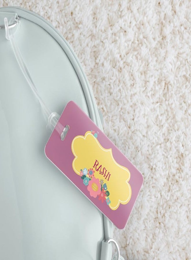 Zooboo Personalized Luggage Tag with Kid's Name, Silicon Strap Tags for Bags and Suitcase, Best Birthday Return Gift for Kids with Enchanted Garden Theme - Image 5